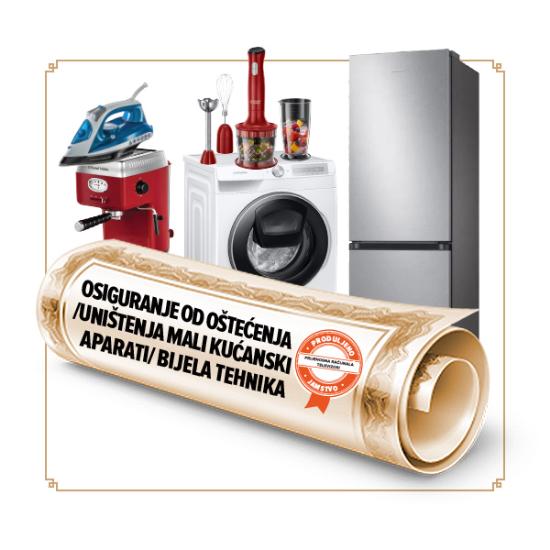 Osiguranje od oštećenja / uništenja za male kućanske aparate / bijelu tehniku u trajanju od 12 mjeseci - vrijednosti uređaja 1493,14-1990,84 €