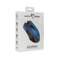 Miška WHITE SHARK Azarah, 6400dpi, optički, žičani, modri