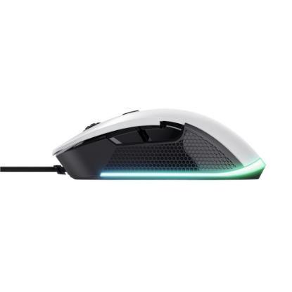 Miška TRUST GXT 922W Ybar Eco, RGB, optički, 7200dpi, beli