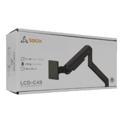 Stalak za monitor SBOX LCD-C49, stolni, do 49", za 1 monitor, crni