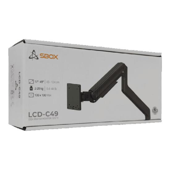 Stalak za monitor SBOX LCD-C49, stolni, do 49", za 1 monitor, crni