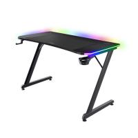 Gaming miza TRUST GXT 710 Luminus Pro, RGB, bežični polnilec, črni