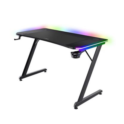 Gaming miza TRUST GXT 710 Luminus Pro, RGB, bežični polnilec, črni