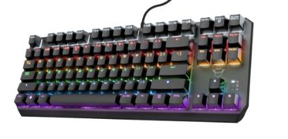 Tipkovnica TRUST GXT 834 CALLAZ, RGB, mehanička, črna, US Layout, USB
