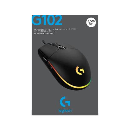 Miška LOGITECH Gaming G102 Lightsync, optički, 8000dpi, črni, USB