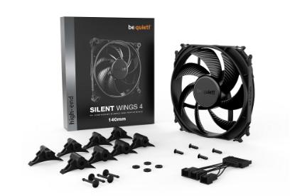 Ventilator BE QUIET Silent Wings 4, 140mm, 1100 okr/min, črni