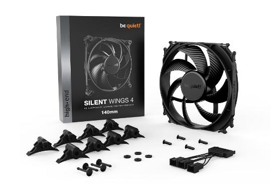 Ventilator BE QUIET Silent Wings 4, 140mm, 1100 okr/min, črni
