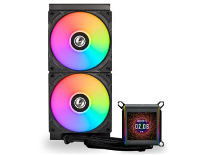 Vodno hlajenje LIAN LI GALAHAD II LCD 280, ARGB, LCD ekran, CPU hlađenje, za Intel i AMD, crno