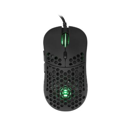Miška WHITE SHARK Naginata Premium Line, RGB, optički, 16000dpi, USB, črni