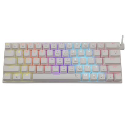 Tipkovnica WHITE SHARK GK-002221 Wakizashi, RGB, plavi switch, mehanička, US layout, bela, USB
