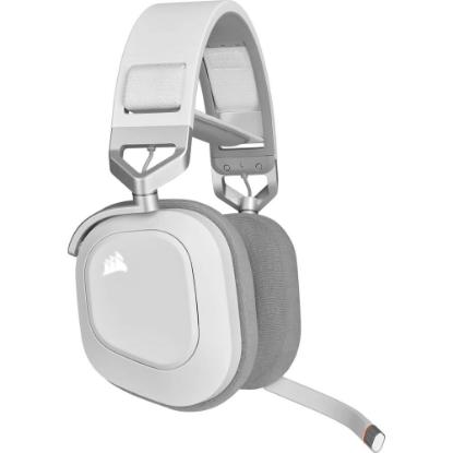 Slušalice CORSAIR HS80 RGB Wireless, bežične, mikrofon, bijele