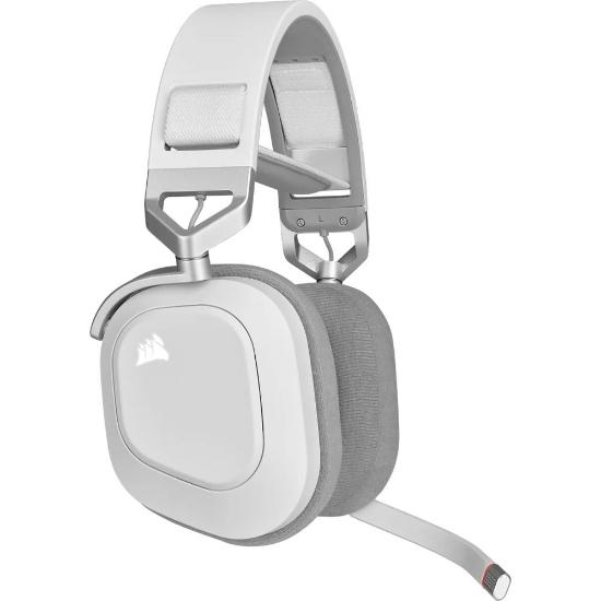 Slušalice CORSAIR HS80 RGB Wireless, bežične, mikrofon, bijele