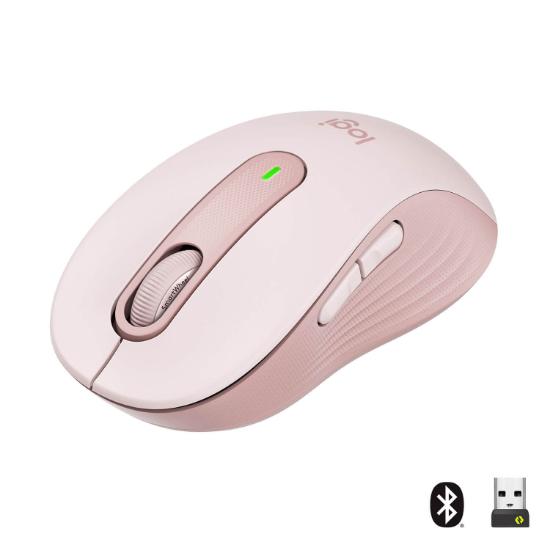 Miška LOGITECH M650, bežični, optički, 4000dpi, USB, BT, rozi