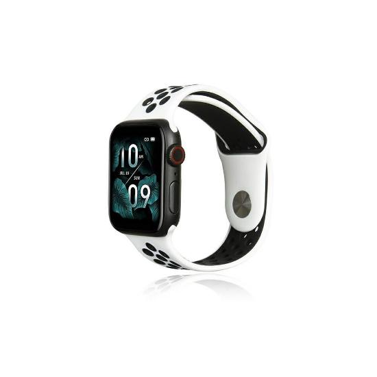 Zamjenski remen BELINE Sport Silicone za Apple Watch 38/40/41mm, bijelo-crni