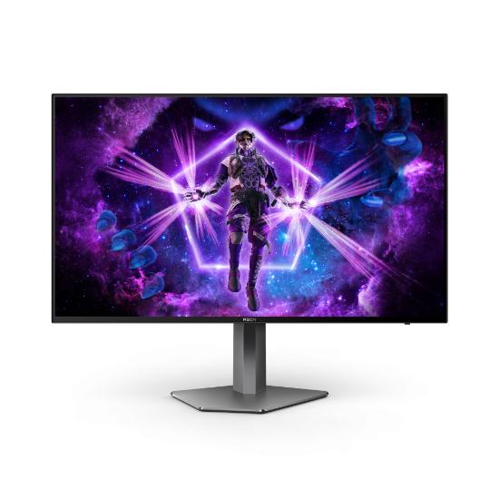Gaming monitor 26.5" AOC Agon AG276QZD, QHD, OLED, 240Hz, 1ms, 1000cd/m2, G-Sync, pivot, zvočnici, črni