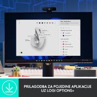 Miška LOGITECH MX Master 3S Performance, laserski, bežični, BT, Unifying receiver USB, beli