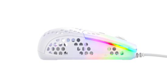 Miška XTRFY MZ1 - ZY'S Rail RGB, optički, 16000dpi, beli, USB