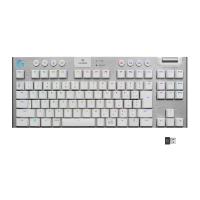 Tipkovnica LOGITECH Gaming G915 TKL Tenkeyless Lightspeed,Tactile switch, RGB, mehanička, brezžična, UK Layout, USB, bela
