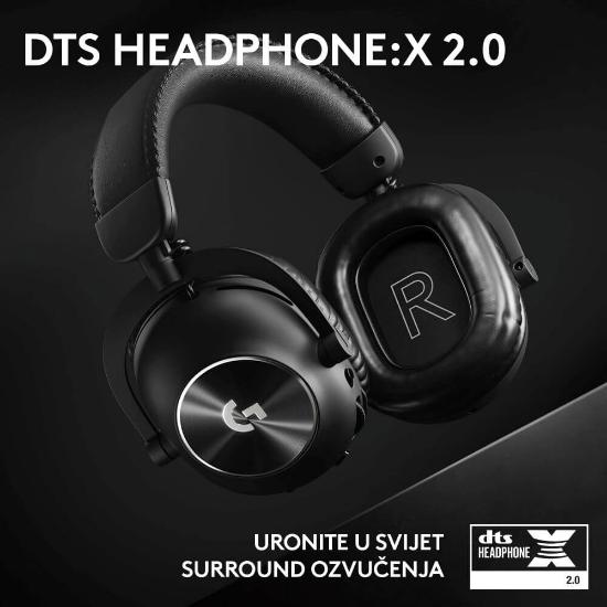 Slušalice LOGITECH G PRO X 2 Lightspeed, 7.1, bežične, crne