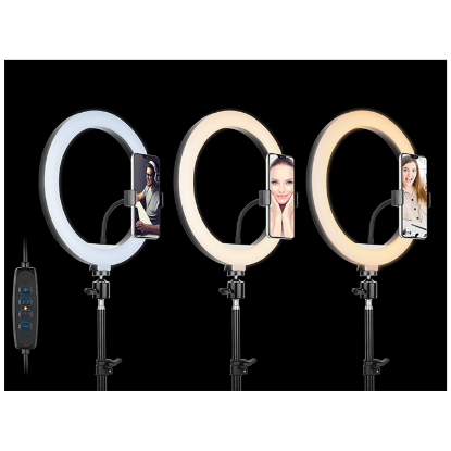 Selfie tripod TRACER LED, s prstenom, 14.5 W