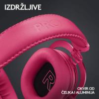 Slušalice LOGITECH G PRO X 2 Lightspeed, 7.1, bežične, roze