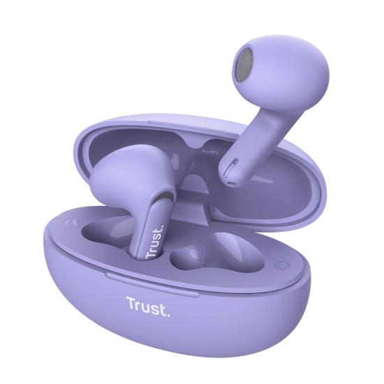 Slušalice TRUST Yavi, in-ear, ENC, bežične, ljubičaste