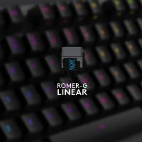 Tipkovnica LOGITECH Gaming G512 Carbon, RGB, mehanička, GX Red Linear, US layout, črna