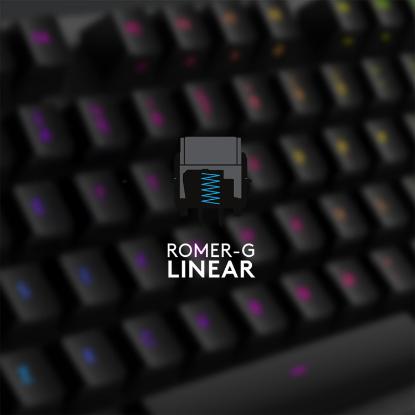 Tipkovnica LOGITECH Gaming G512 Carbon, RGB, mehanička, GX Red Linear, US layout, črna