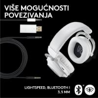Slušalice LOGITECH G PRO X 2 Lightspeed, 7.1, bežične, bijele