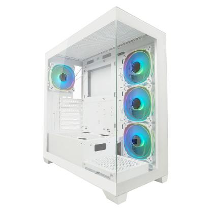 Ohišje LC POWER Gaming 715B Seamless Pale X, MIDI, ATX, window, belo, bez napajalnika