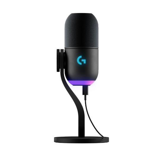 Mikrofon LOGITECH Yeti GX, RGB, namizni, črni