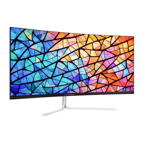 Gaming monitor 34" LC POWER LC-M34-UWQHD-100-C-V3, UWQHD, VA, 100Hz, 6ms, 300cd/m2, ukrivljen, beli