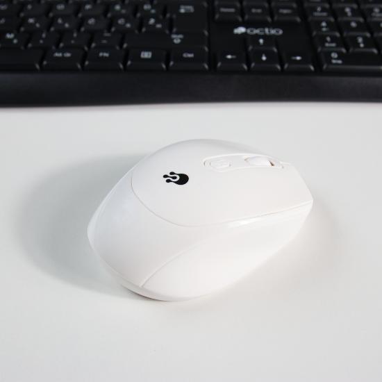 Miška OCTIO M302W, optički, bežični, 1600dpi, beli