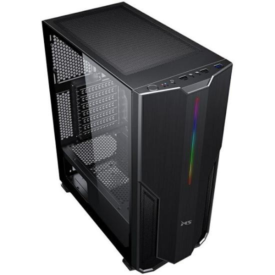 Ohišje MS Fighter V310, MIDI, ATX, window, črno, bez napajalnika