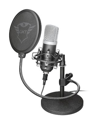 Mikrofon TRUST GXT 252 Emita, streaming, stolni, crni