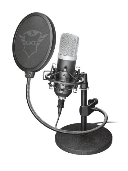 Mikrofon TRUST GXT 252 Emita, streaming, stolni, crni