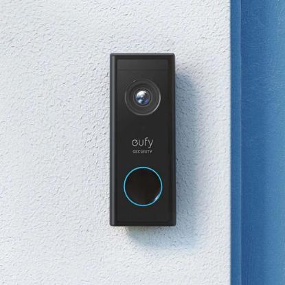 Pametno bežično zvono ANKER Eufy E82101W4, 2K, WiFi, baterijsko, crno, s baznom stanicom