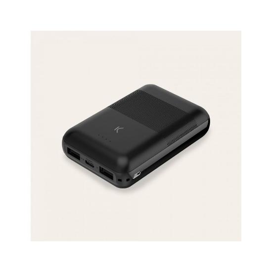 Mobilni USB punjač KSIX BXBA10000SM02, 10000 mAh, 2x USB-A, USB-C, crni