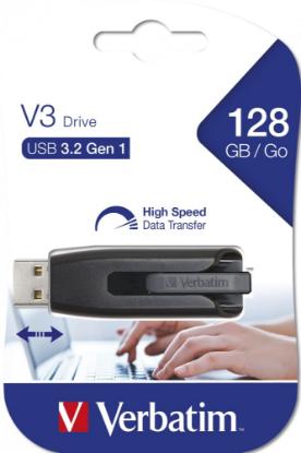 Memorija USB 3.0 FLASH DRIVE 128 GB VERBATIM, Store 'n' Go V3, sivi