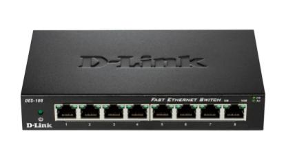 Switch D-LINK DES-108, 10/100 Mbps, 8-port