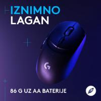 Miška LOGITECH G309 Lightspeed, optički, bežični, 25600dpi, črni