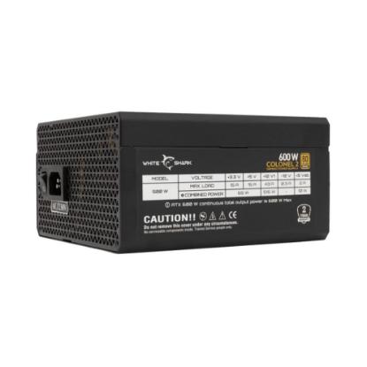 Napajlnik 600W, WHITE SHARK Colonel-2, 140mm vent., 80+ Bronze, modularno