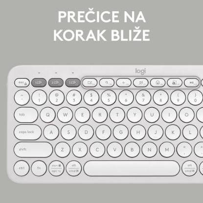 Tipkovnica + miška LOGITECH Pebble 2 Combo, brezžična, bela