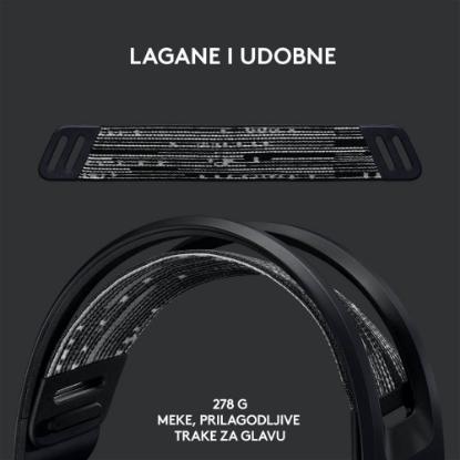 Slušalice LOGITECH Gaming G733 Lightspeed, RGB, bežične, crne