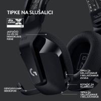 Slušalice LOGITECH Gaming G733 Lightspeed, RGB, bežične, crne