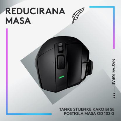 Miška LOGITECH Gaming G502 X Lightspeed, optički, 25000dpi, bežični, črni, USB