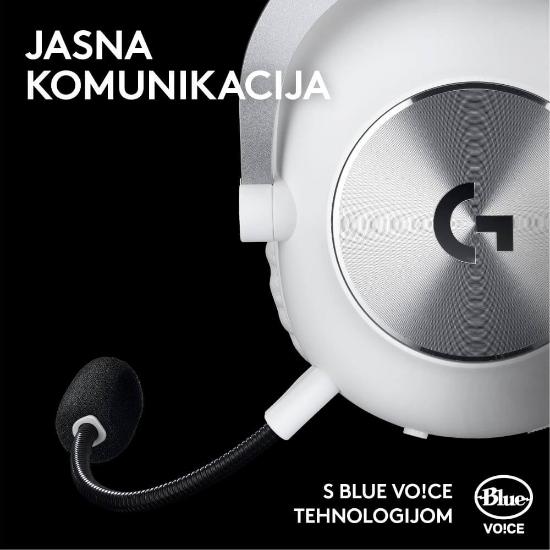 Slušalice LOGITECH G PRO X 2 Lightspeed, 7.1, bežične, bijele