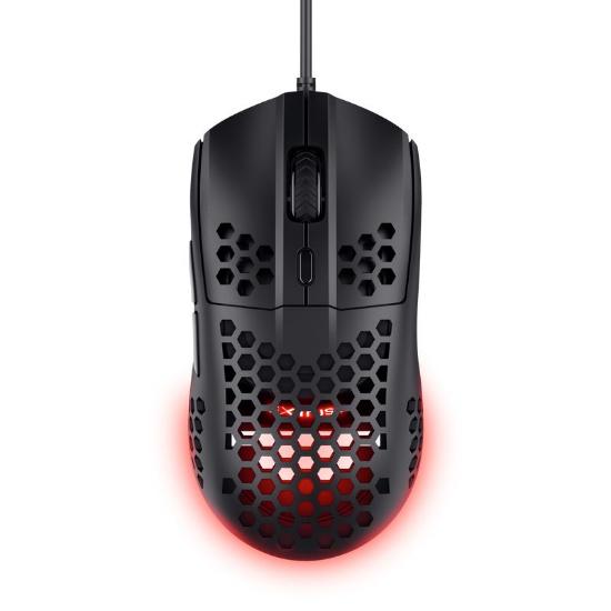 Miška TRUST GXT928 Helox, RGB, optički, 6400dpi, črni