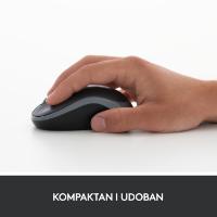 Miška LOGITECH M185, optički, bežični, 1000dpi, crno-modri