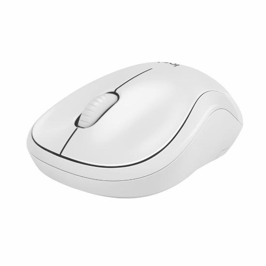 Miška LOGITECH M240 Silent, optički, bežični, Bluetooth, beli